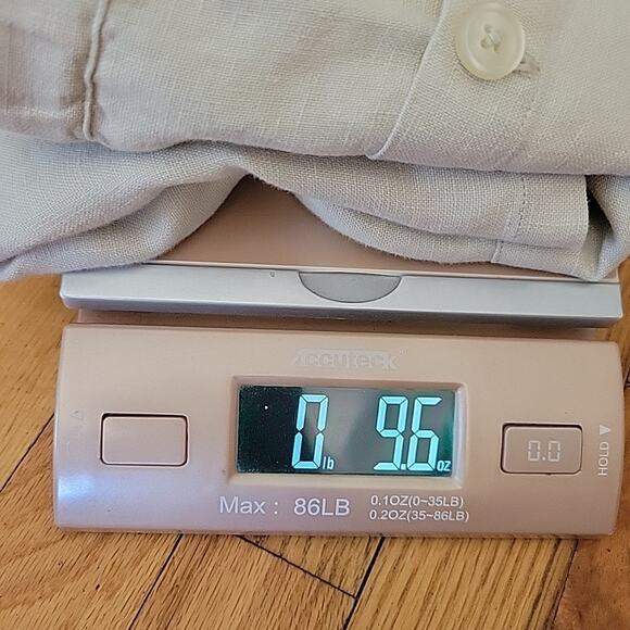 Neiman Marcus Linen‎ Pull On Shorts Beige High Rise Lagenlook Minimalist Travel - Picture 11 of 11